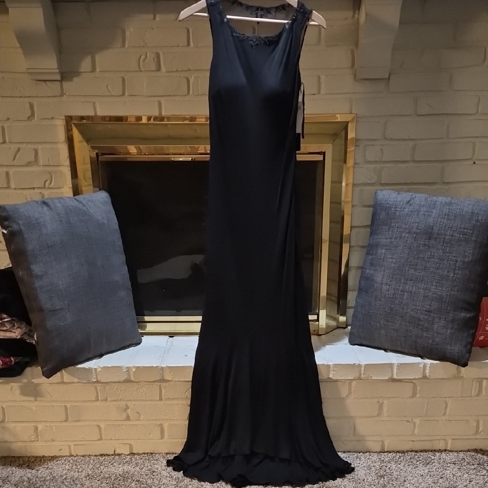 Rimini Elegant Black Maxi Dress